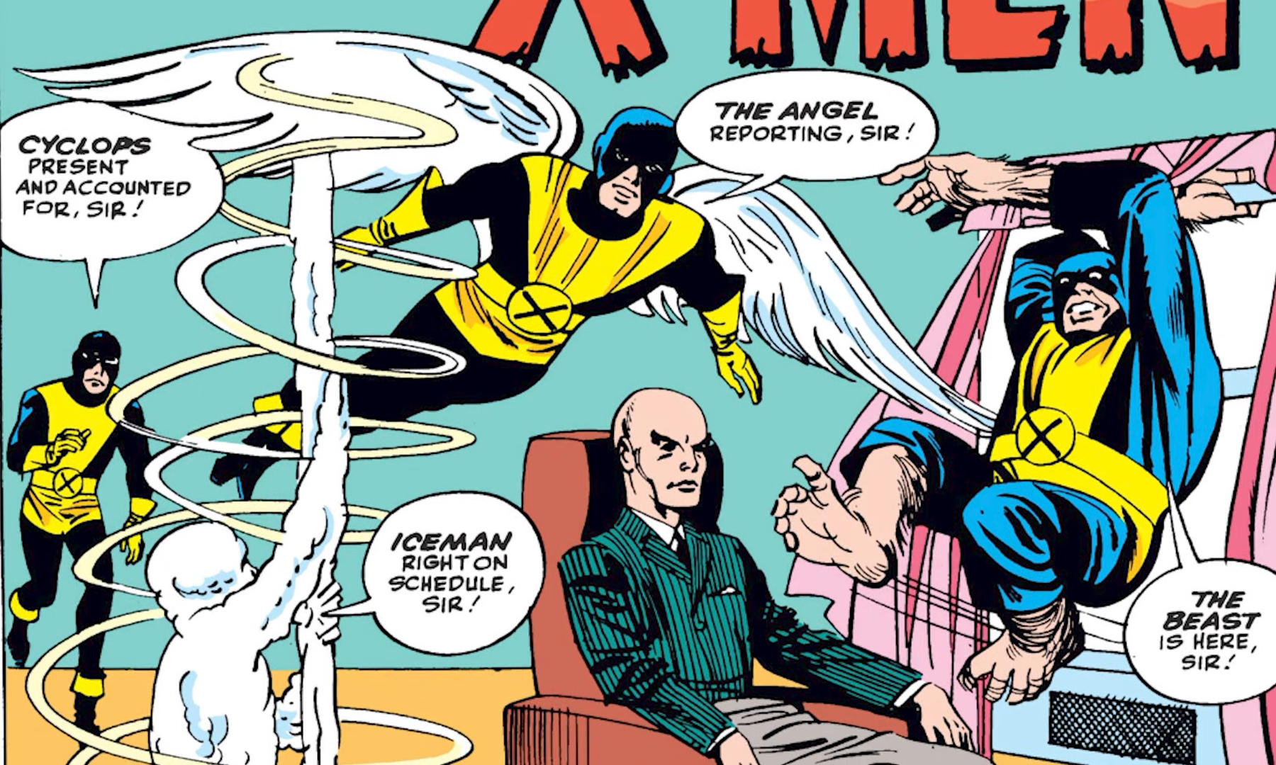 A comic book panel from X-Men #1
