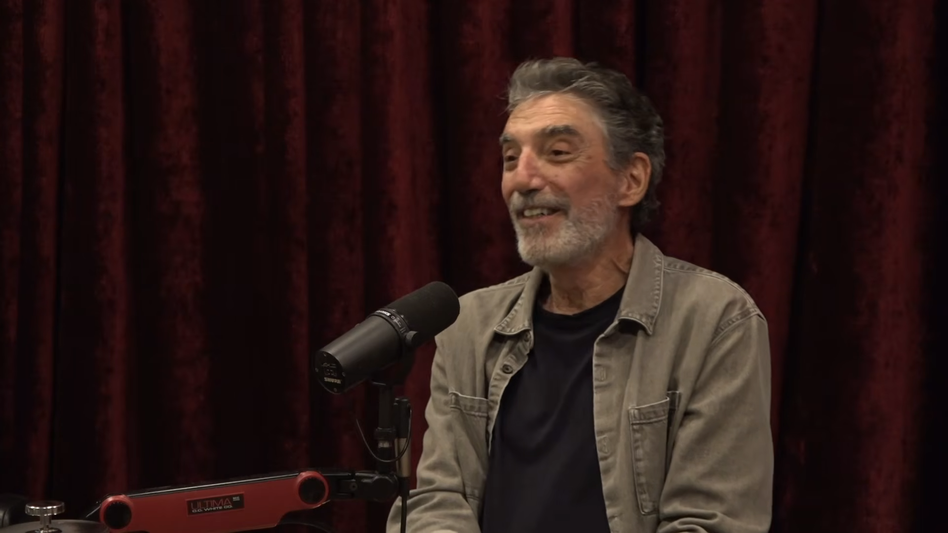 (237) Joe Rogan Experience #2564 – Chuck Lorre 01-36-29 Chuck Lorre smiling during a podcast interview