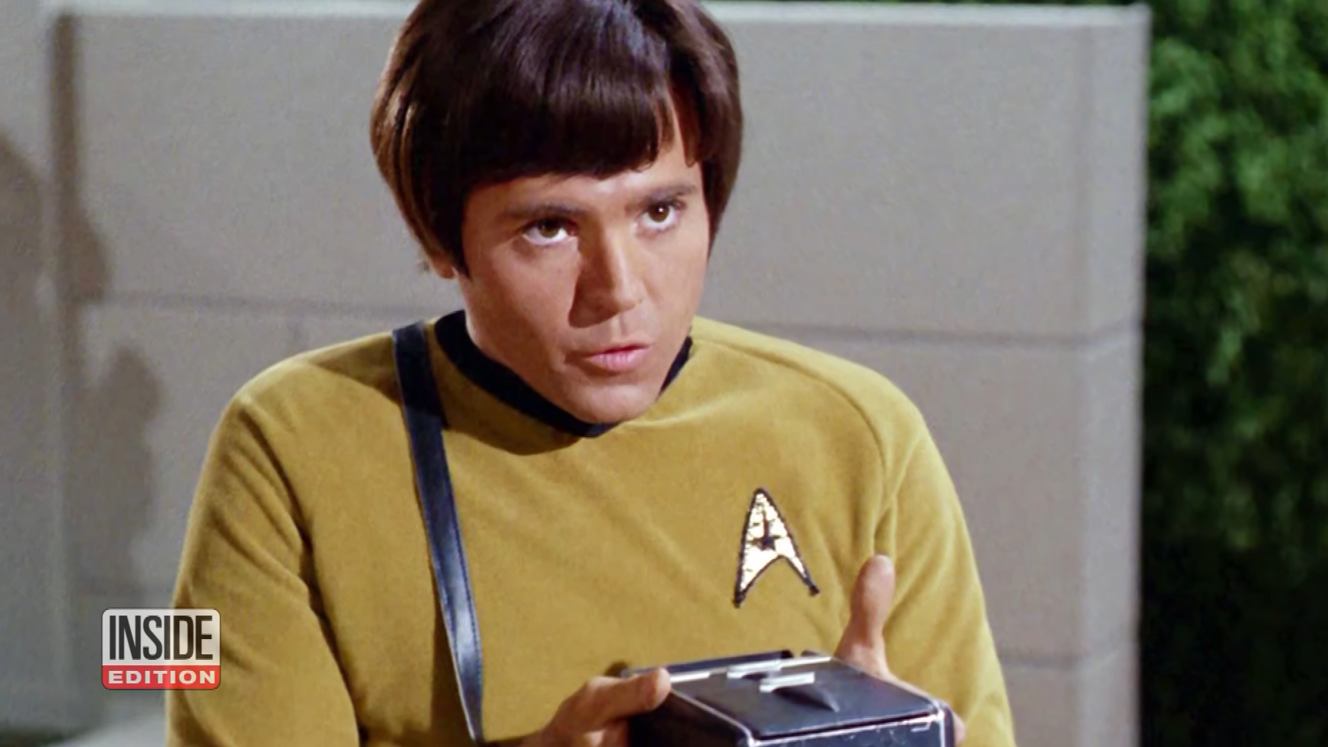 Chekov on Star Trek looking intently at something