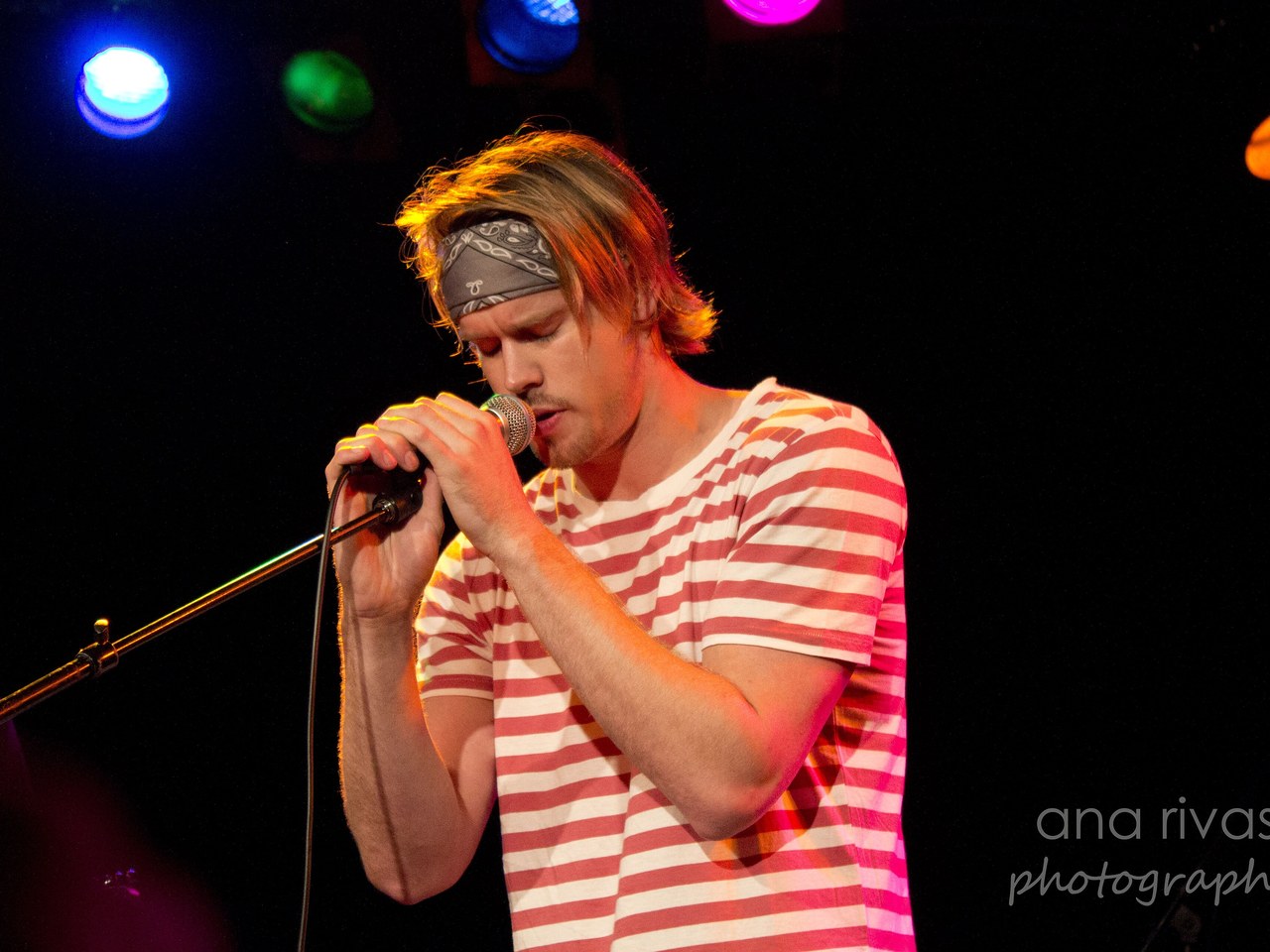 Chord Overstreet performing on stage at The Roxy Theatre