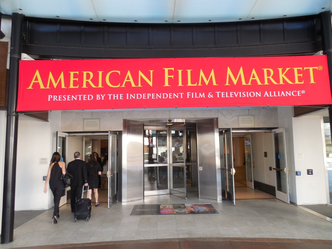 The entrance of the American Film Market at the Loews Santa Monica Beach Hotel