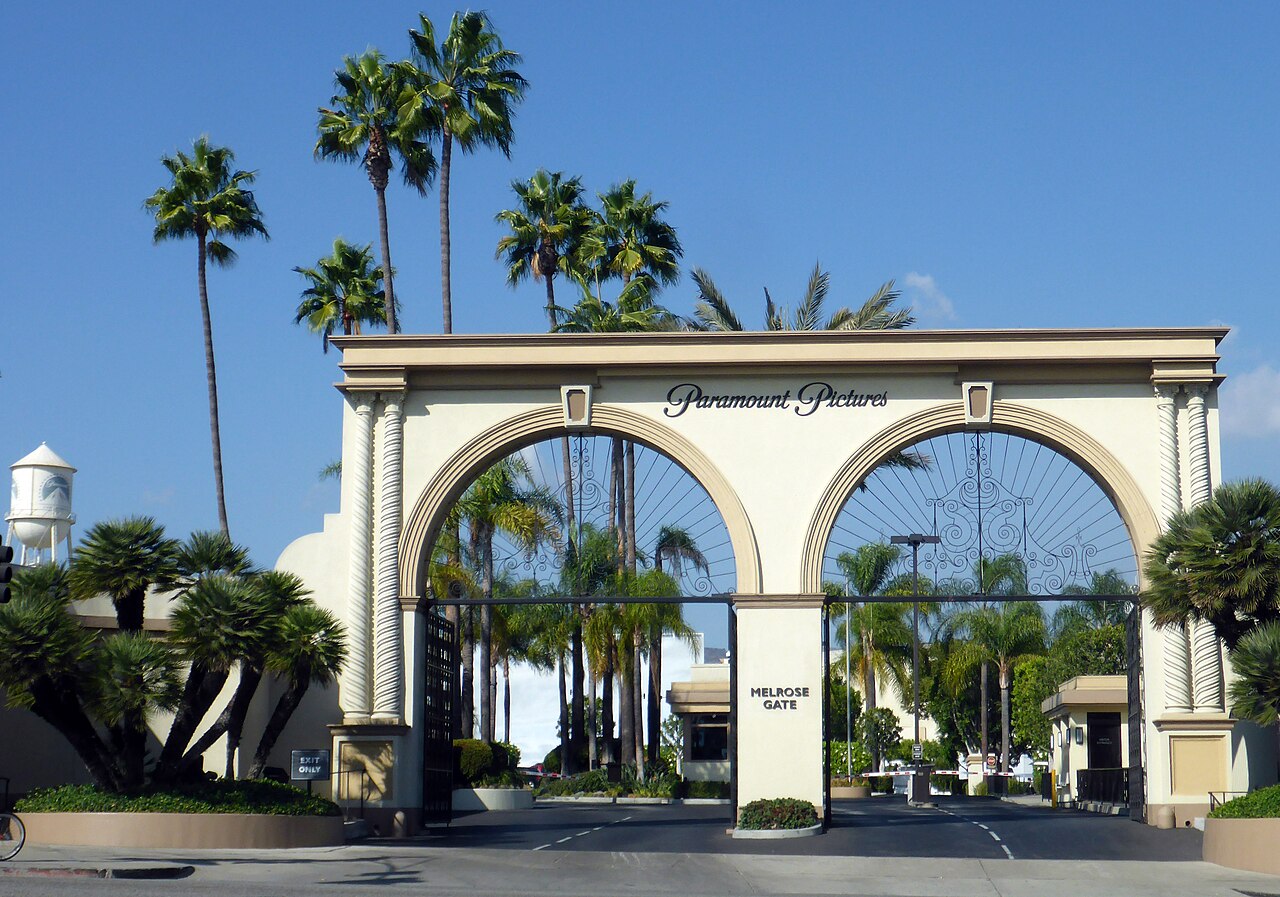 The Melrose Gate entrance to the Paramount Pictures studio lot in Hollywood